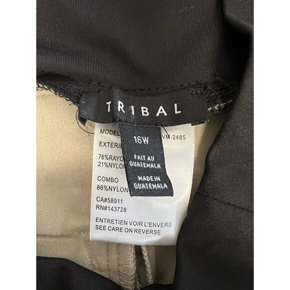 Tribal Cuffed Maternity Pants~Size 16W~Khaki Ankle Trouser~Stitch Fix NWT~L11 14 - Picture 6 of 8